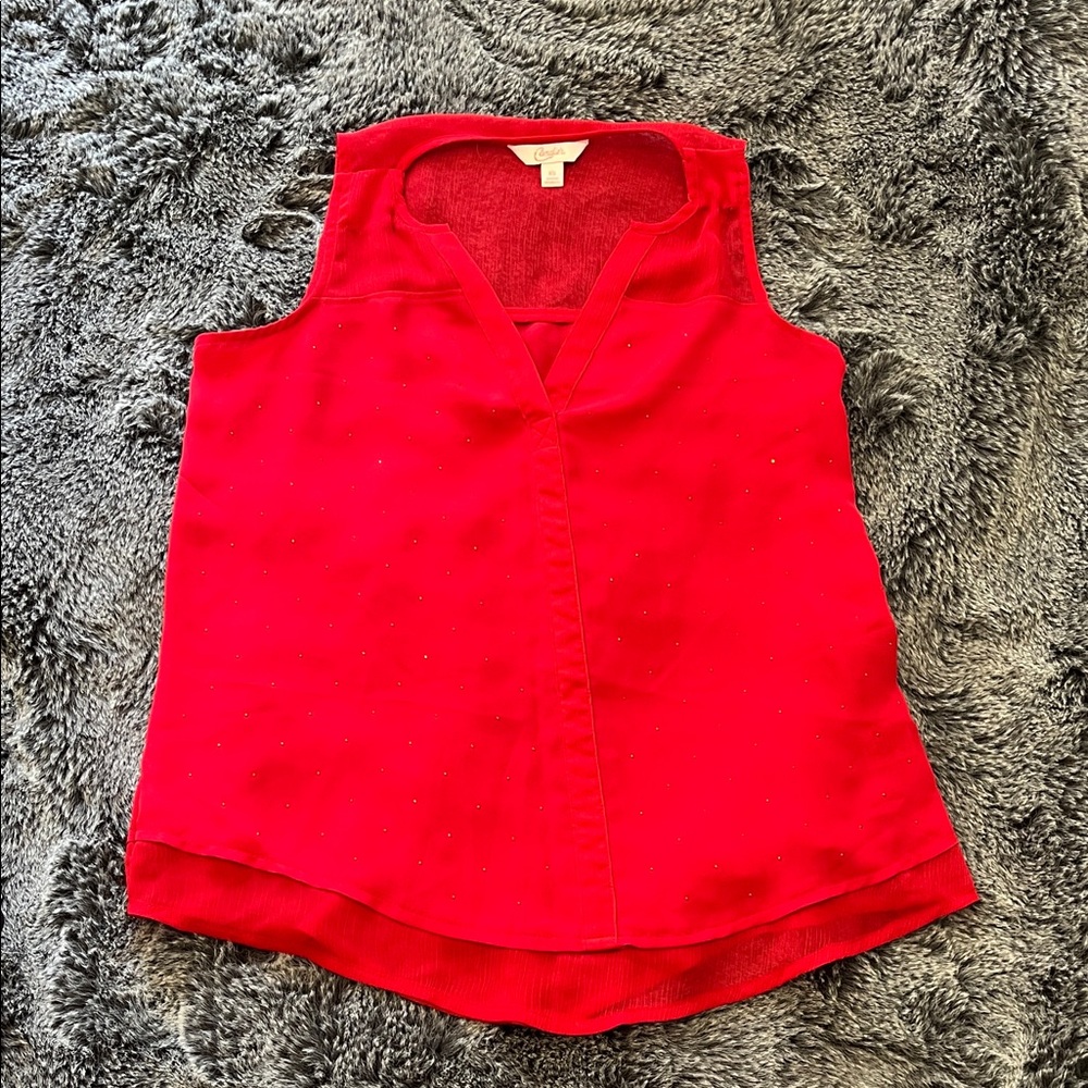 Candie's Vibrant Red Sleeveless Blouse